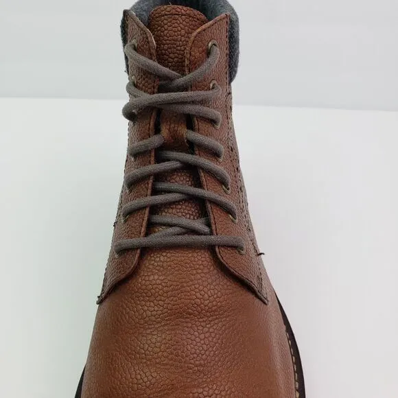 Warfield &amp; Grand Darren Mens Size 8.5 Brown Leather Cap Toe Brogue Boots Shoes