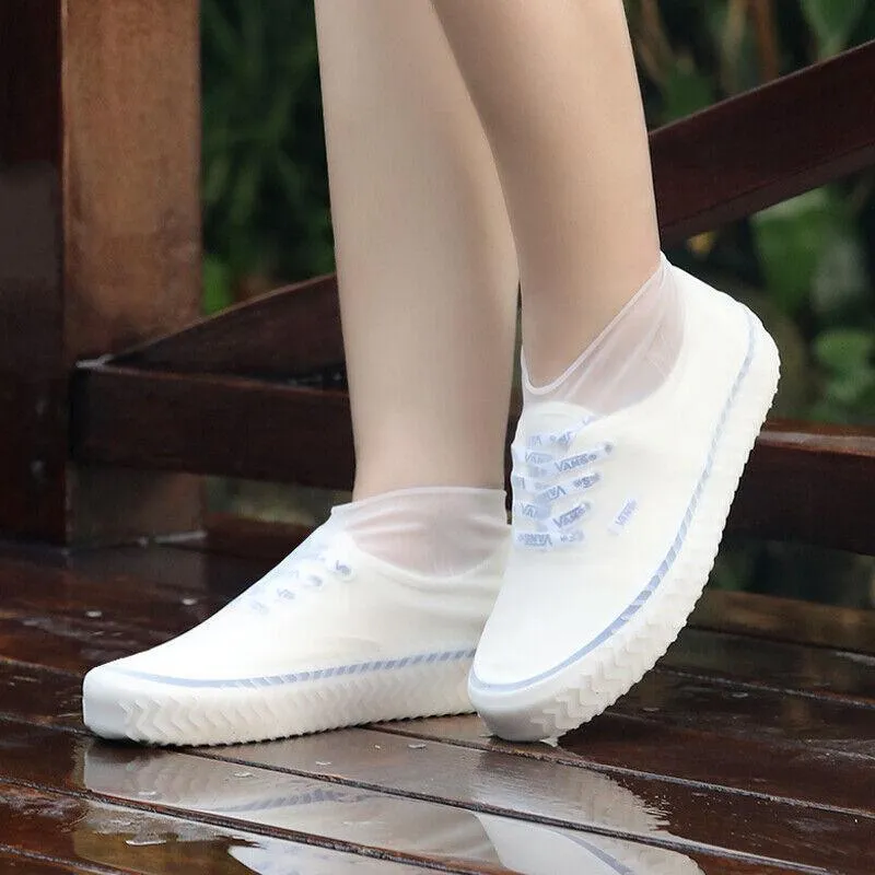 Waterproof Silicone Shoe Covers 1Pair 3Sizes 6Colours