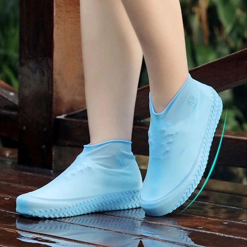 Waterproof Silicone Shoe Covers 1Pair 3Sizes 6Colours