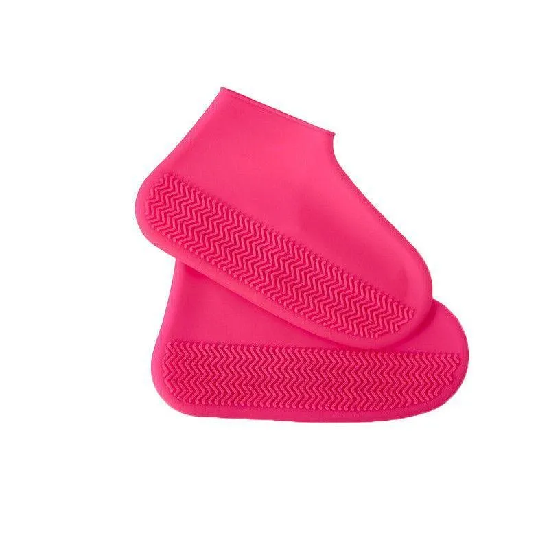 Waterproof Silicone Shoe Covers 1Pair 3Sizes 6Colours