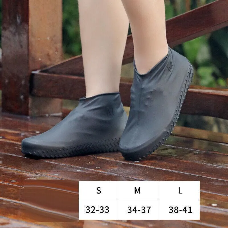 Waterproof Silicone Shoe Covers 1Pair 3Sizes 6Colours