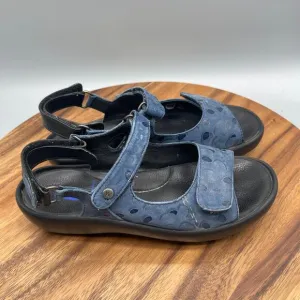 Wolky Rio Sandals Womens Size 9 Jewel Navy Strappy Slingback Open Toe