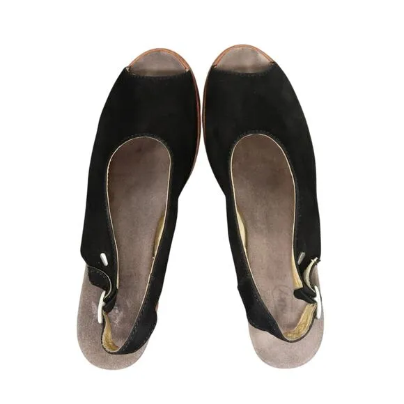 Wolky Shoes Womens 39 Sandals Wedge Slingback Fashion Comfort Leather Peep Toe