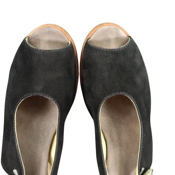 Wolky Shoes Womens 39 Sandals Wedge Slingback Fashion Comfort Leather Peep Toe