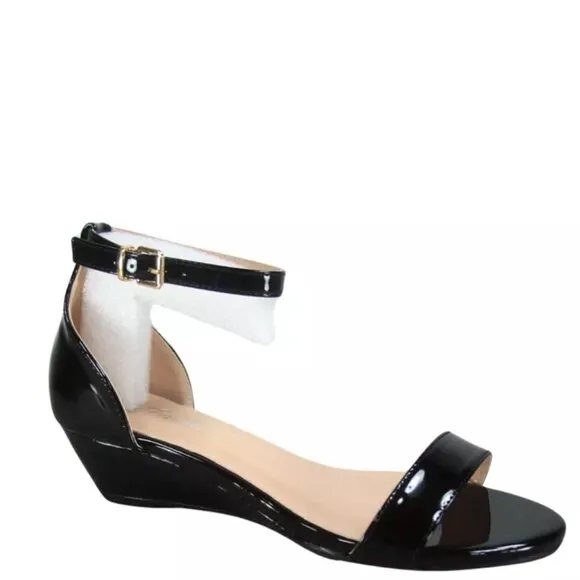 Women's Open Toe Ankle Strap Low Wedge Sandal Dress Shoes