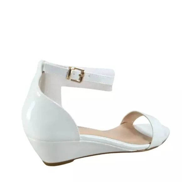 Women's Open Toe Ankle Strap Low Wedge Sandal Dress Shoes