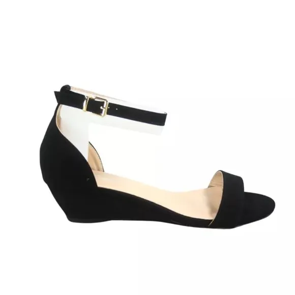 Women's Open Toe Ankle Strap Low Wedge Sandal Dress Shoes