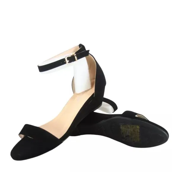 Women's Open Toe Ankle Strap Low Wedge Sandal Dress Shoes
