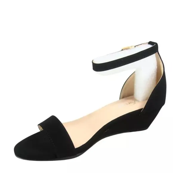 Women's Open Toe Ankle Strap Low Wedge Sandal Dress Shoes