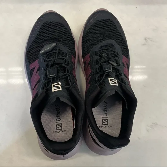 Women’s | Salomon HYPULSE Trail Running Shoes | Black/Quail | Size 7