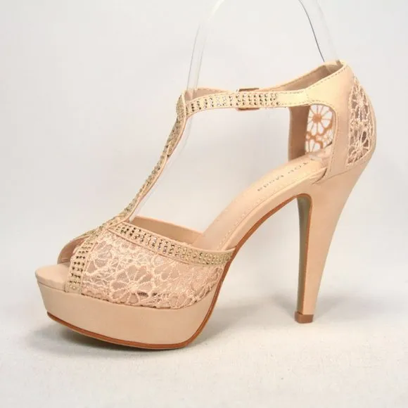 Women's Sexy Bridal Toe  Glitter Rhinestone Wedge Party Shoes