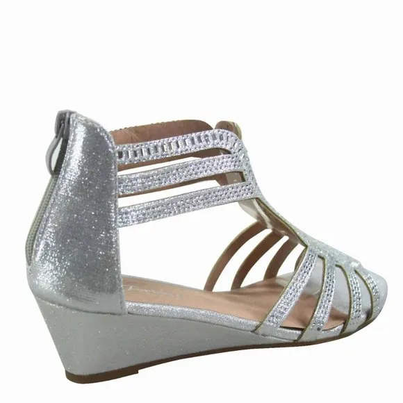 Women's Sexy Bridal Toe  Glitter Rhinestone Wedge Party Shoes