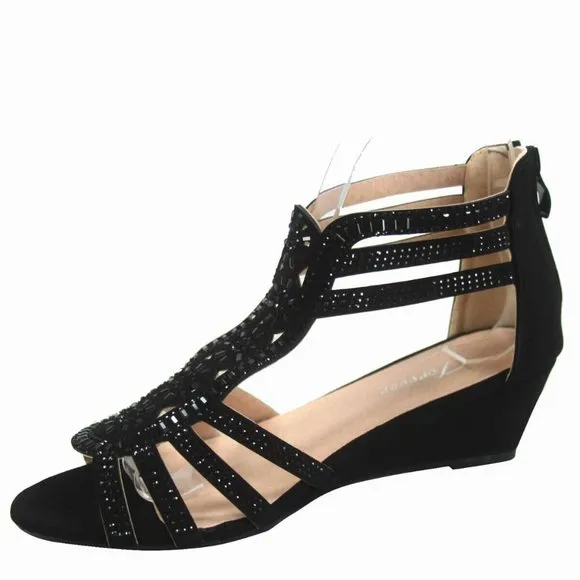 Women's Sexy Bridal Toe  Glitter Rhinestone Wedge Party Shoes