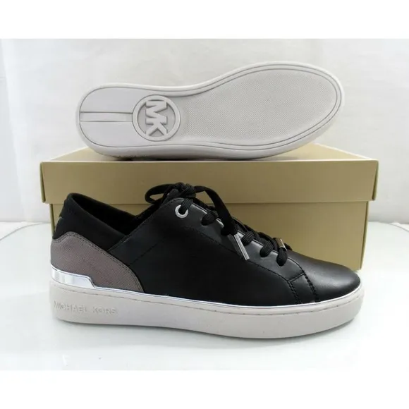 Women's Shoes Michael Kors Scout Lace Up Sneaker MK Logo Scuba Black Size 7