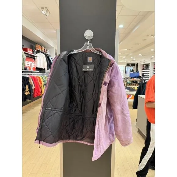 Women's Y2K Carhartt Vintage Quilted Lined Arctic Jacket Plum Purple Pink Chore