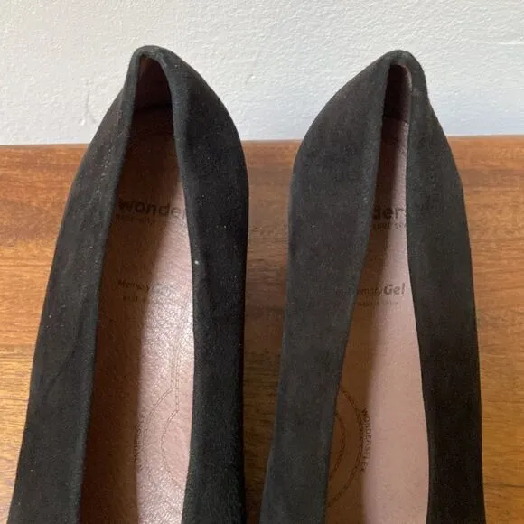 wonders made in Spain Block Heel Suede Shoes