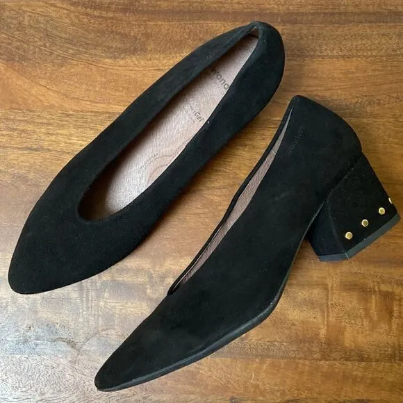 wonders made in Spain Block Heel Suede Shoes