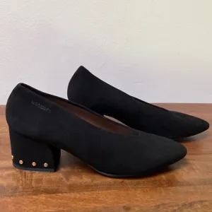 wonders made in Spain Block Heel Suede Shoes
