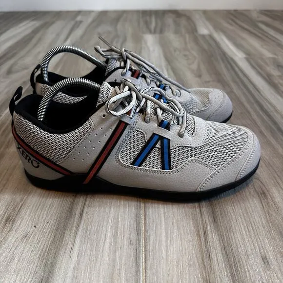 XERO Prio Barefoot Water Trail Running Shoes 10 Gray Red Blue Outdoors Casual