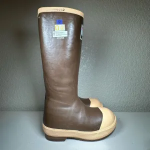 Xtratuf Mens 4 Boots Brown Neoprene Pull On Waterproof Round Toe Fishing NEW