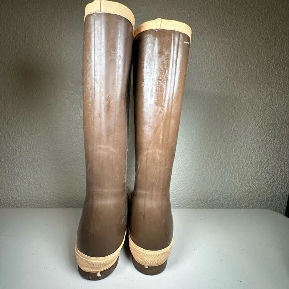 Xtratuf Mens 4 Boots Brown Neoprene Pull On Waterproof Round Toe Fishing NEW