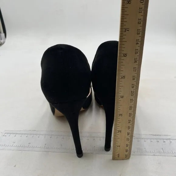 XYD Women Pointed Closed Toe Pumps Satin Bowknot Stiletto D'Orsay Heels Black