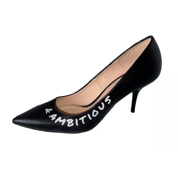 ZARA  Ambitious Unstoppable Black Pointed Toe HeelShoes 39
