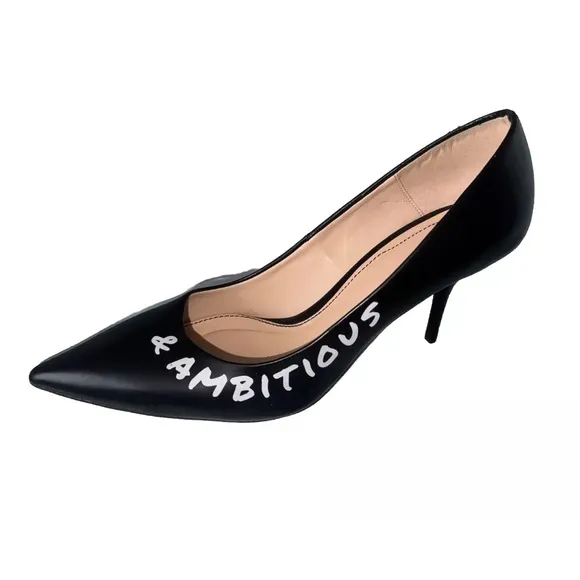 ZARA  Ambitious Unstoppable Black Pointed Toe HeelShoes 39