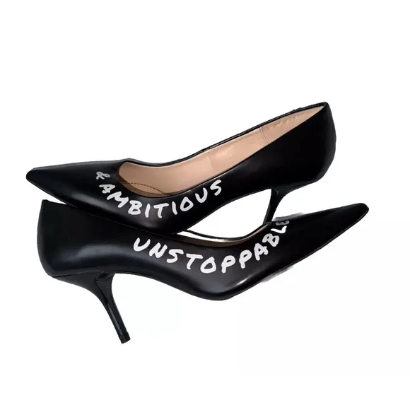 ZARA  Ambitious Unstoppable Black Pointed Toe HeelShoes 39