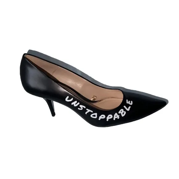 ZARA  Ambitious Unstoppable Black Pointed Toe HeelShoes 39