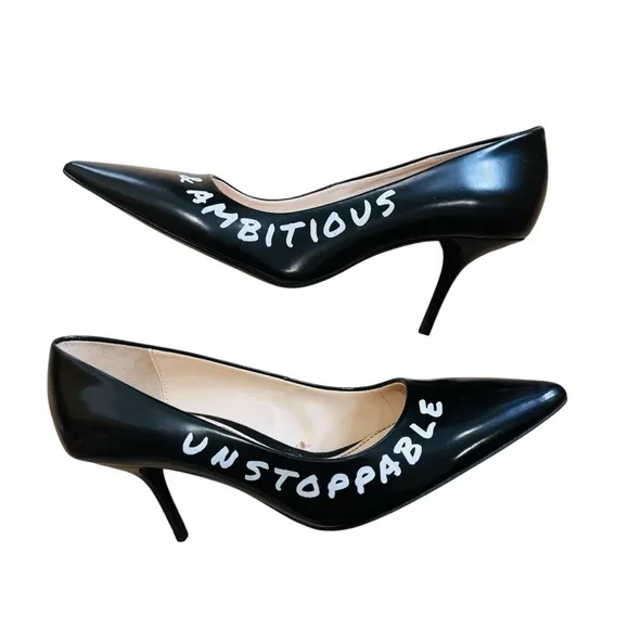 ZARA  Ambitious Unstoppable Black Pointed Toe HeelShoes 39