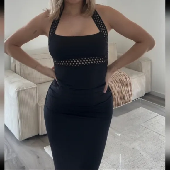 ZARA cut out midi dress size S and M Black