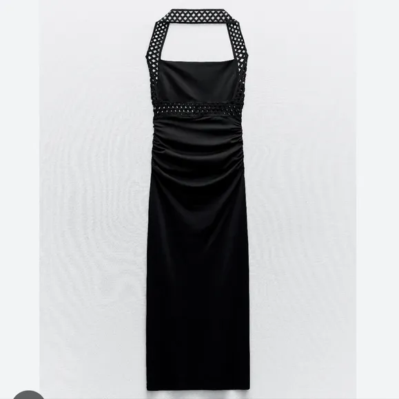 ZARA cut out midi dress size S and M Black