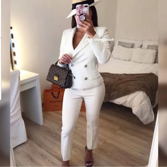 Zara * Double Breasted Cropped Blazer Size M