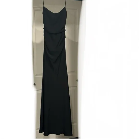 ZARA DRAPED OPEN BACK DRESS small