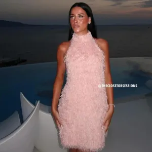 Zara * Halter Mini Dress Pink Size M