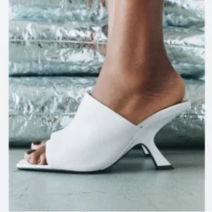 Zara heeled leather mules