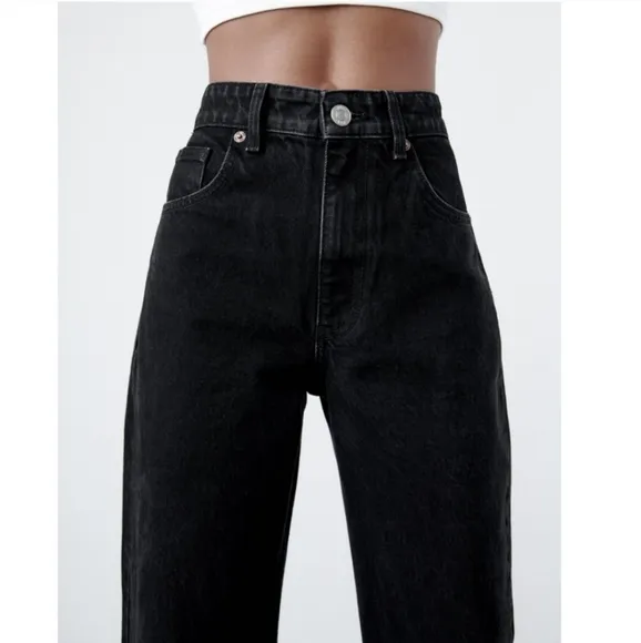Zara high waisted wide leg jeans Size 2/34