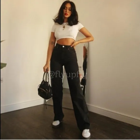 Zara high waisted wide leg jeans Size 2/34