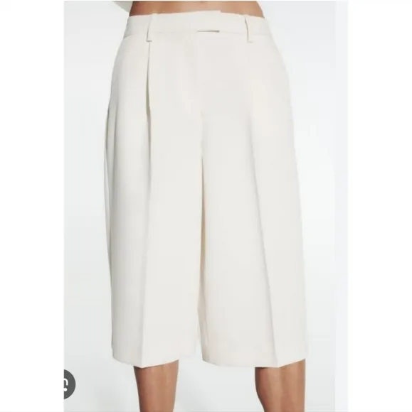 Zara Long Pleated Shorts Bermuda Size S