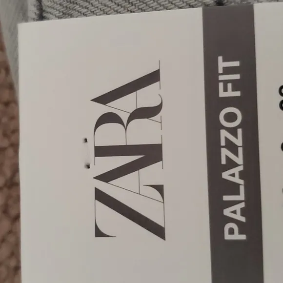 ZARA mid rise palazzo wide jeans grey