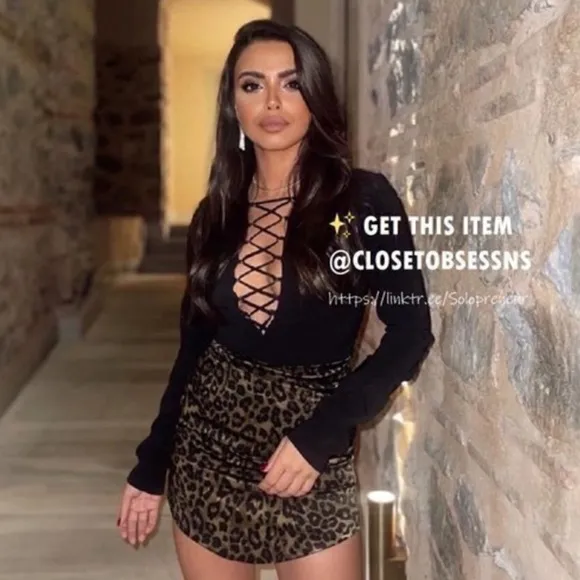 Zara mini leopard print cheetah mini satin skirt