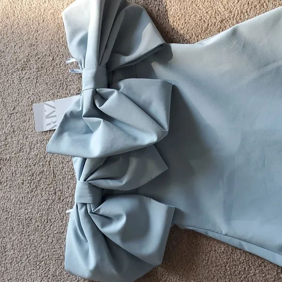 Zara NWT strapless bow dress Size XS