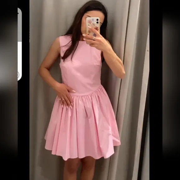 Zara Pink Zara Mini Dress Size XS