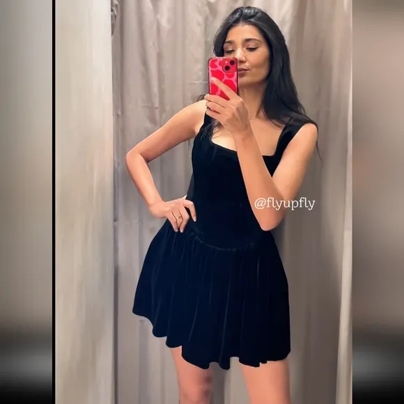 Zara Ruched Velvet Corset Dress