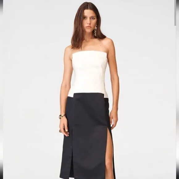 ZARA STUDIO CONTRAST CORSET STYLE DRESS LIMITED EDITION