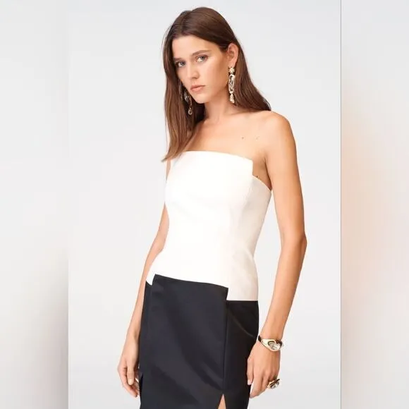 ZARA STUDIO CONTRAST CORSET STYLE DRESS LIMITED EDITION
