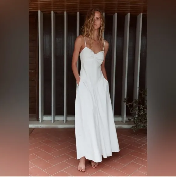 Zara  White Maxi Dress Size XS S