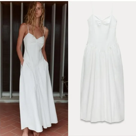Zara  White Maxi Dress Size XS S