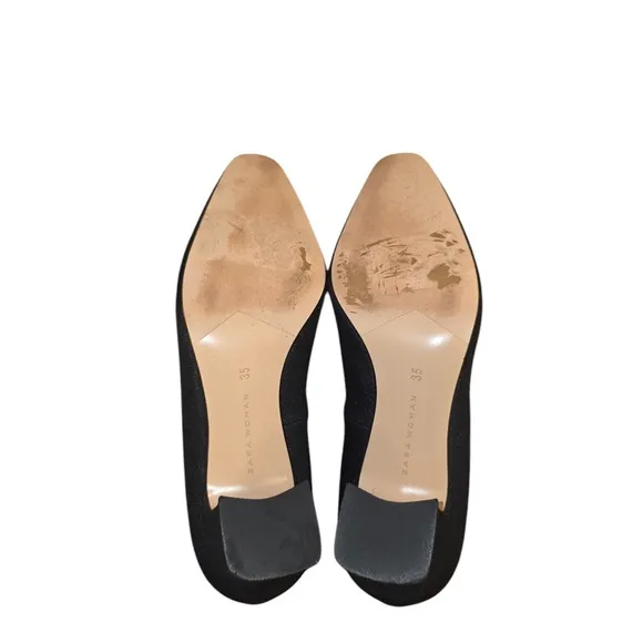 Zara Women’s Elegant Black Pineapple Embellished Women's Shoes